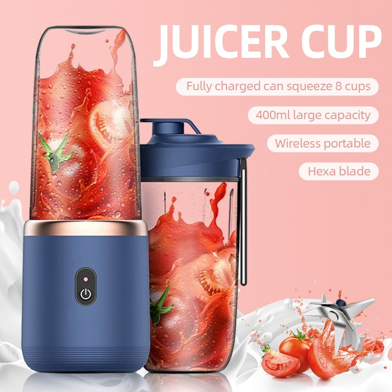 Portátil Juicer Espremedor de Suco Liquidificador e Processador de Alimentos